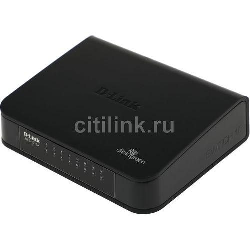 Коммутатор D-Link DES-1016A/E2A, неуправляемый, 16