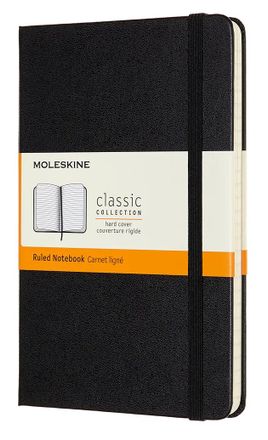 Блокнот Moleskine Classic,  208стр,  в линейку,  твердая обложка,  черный [qp050]