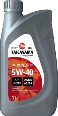 Отзывы на Моторное масло TAKAYAMA SAE, 5W-40, 1л, синтетическое [605528 ...
