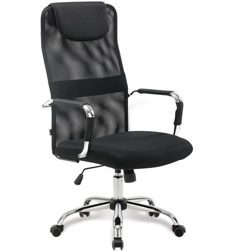 Кресло BRABIX Fit EX-514, сетка/ткань, до 120кг, топ-ган, фиксированные подлокотники, черный