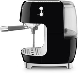 Кофемашина автоматическая SMEG Стиль 50-х гг. ECF03BLEU, черный/серебристый