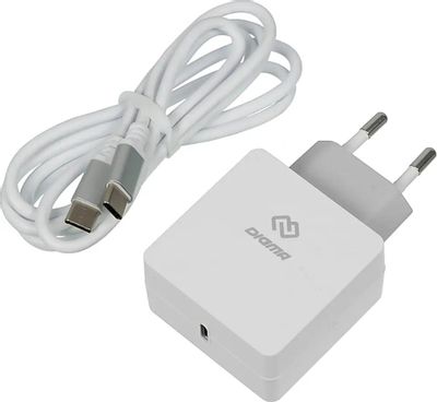 Сетевое зарядное устройство Digma DGPD-18W-WG, USB-C, USB-C, 18Вт, 3A ...