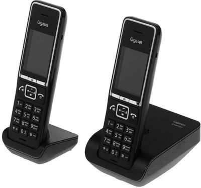 Радиотелефон Gigaset Comfort 550 DUO RUS, черный [l36852-h3001-s304] –  купить в Ситилинк