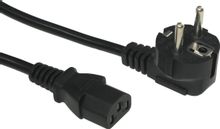 Изображение товара Кабель сетевой KINGPRICE KP-PC-Euro-C13-1.5m,  Евровилка (угловой) -  IEC C13 (прямой),  1.5м,  черный