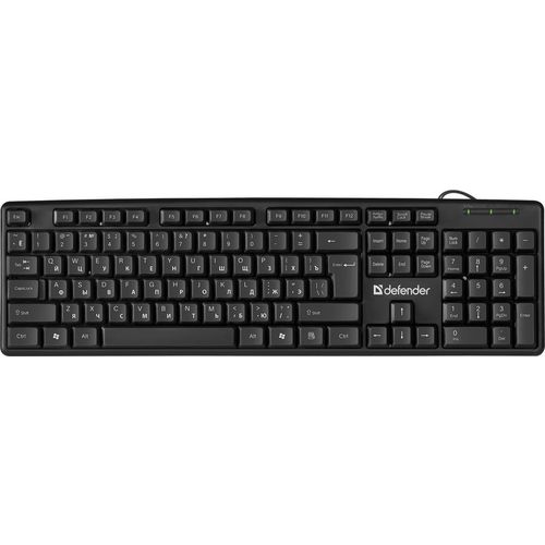 Клавиатура Defender HB-520, проводная, USB, мембранная, черный [45522]