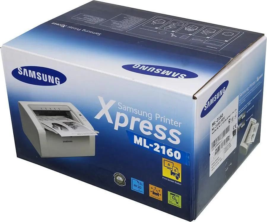 Обзор товара принтер лазерный Samsung ML-2160/XEV черно-белая печать, A4,  цвет серый (659926) в интернет-магазине СИТИЛИНК