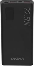 Изображение товара Внешний аккумулятор (Power Bank) Digma DGPF10A,  10000мAч,  черный [dgpf10a22pbk]