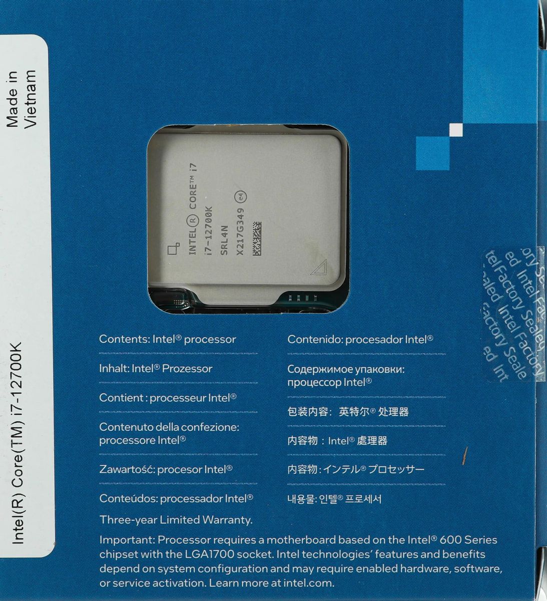 Ответы на вопросы о товаре процессор Intel Core i7 12700K, LGA 1700, BOX  (без кулера) (1842209) в интернет-магазине СИТИЛИНК