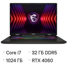 Изображение товара Игровой ноутбук MSI Sword 17 HX RTX 4060 16Ядра 32ГБ SSD 1ТБ 17 IPS