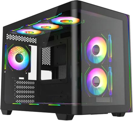 Корпус mATX BLOODY BD-CC112, Mini-Tower, без БП,  черный [bd-cc112-bk]