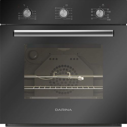Духовой шкаф электрический Darina 1V5 BDE 111 705 B, 50л, дверца с 2 стеклами, черный/стекло черное