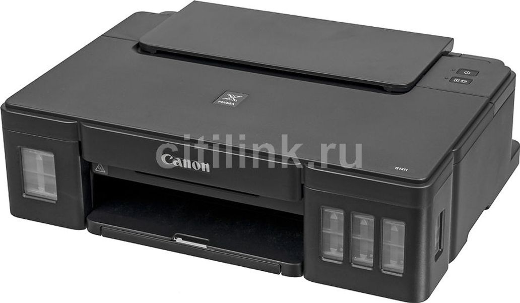 Принтер струйный Canon Pixma G1411 цветная печать, A4, с СНПЧ, цвет черный [2314c025/2314c025aa]