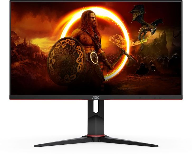 28" Монитор AOC Gaming U28G2XU2,  3840x2160,  IPS,  144Гц,  2хHDMI,  2хDP,  черный/красный