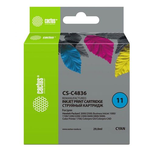 Картридж Cactus CS-C4836, №11, голубой / CS-C4836