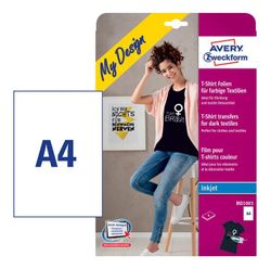 Термотрансфер Avery Zweckform MD1003, A4, для струйной печати, 4л, белый, покрытие матовое