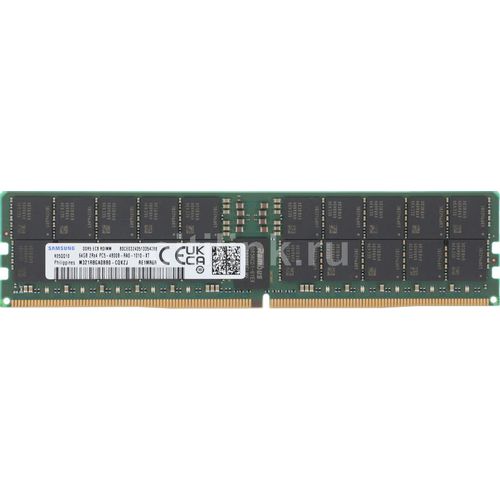 Память DDR5 Samsung M321R8GA0BB0-CQKZJ 64ГБ DIMM, ECC, registered, PC5-38400, CL40, 4800МГц