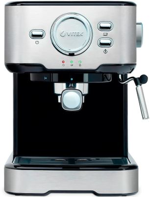 Кофеварка Vitek VT-1520,  рожковая,  серебристый  / черный [1520-vt]