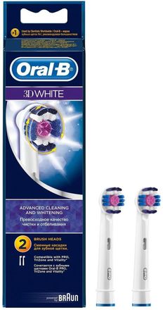 Сменные насадки для электрической щётки Oral-B 3D White 2 шт [81317998]