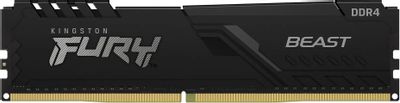 Оперативная память Kingston Fury Beast Black KF432C16BB/16 DDR4 -  1x 16ГБ 3200МГц, DIMM,  Ret