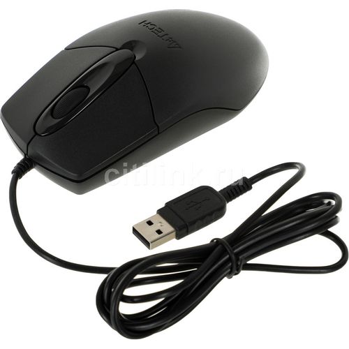 Мышь проводная A4TECH OP-720, оптическая, USB, 1200dpi, черный [op-720 usb (black)]