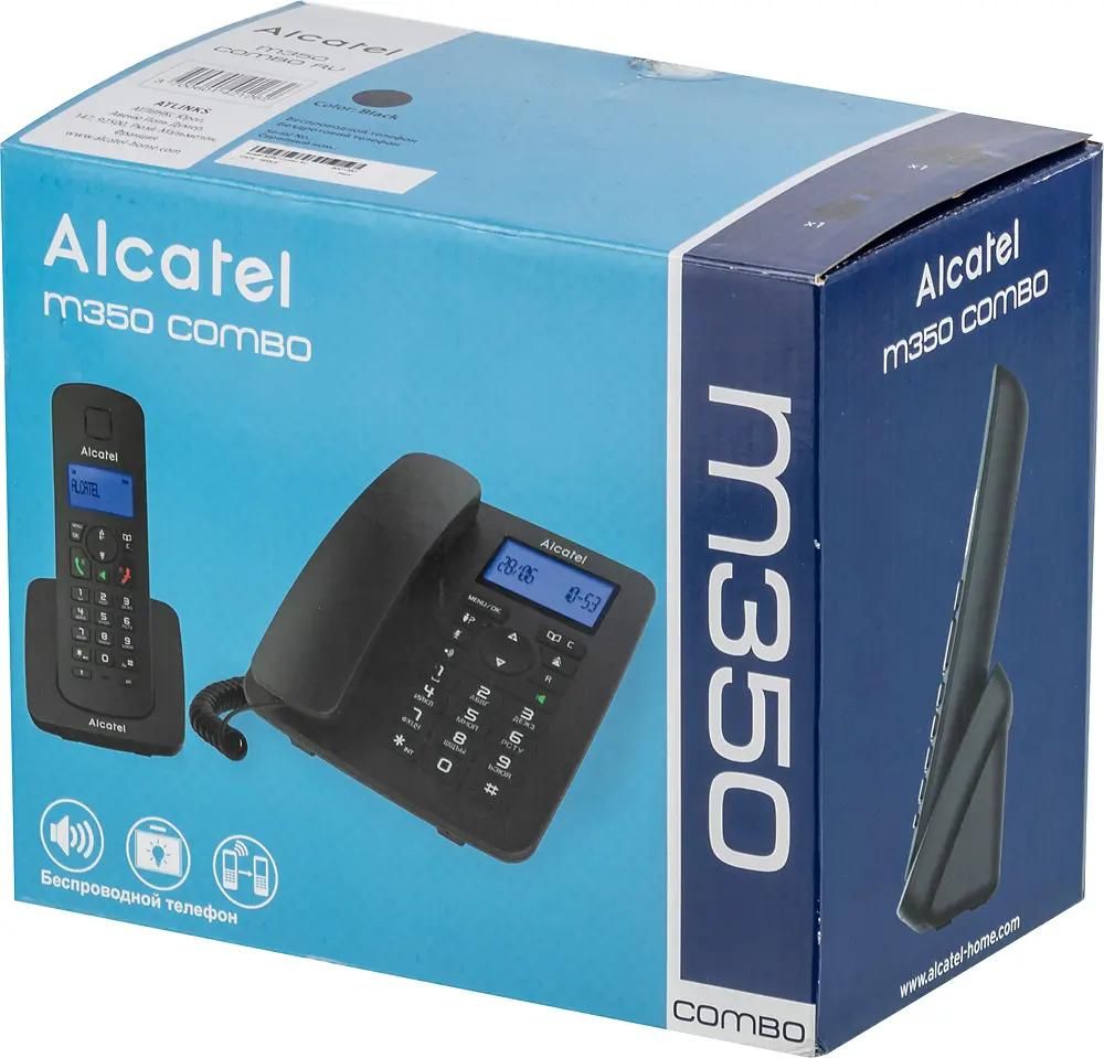 Характеристики Радиотелефон Alcatel M350 Combo RU, черный [atl1421262]  (1187440) смотреть в СИТИЛИНК