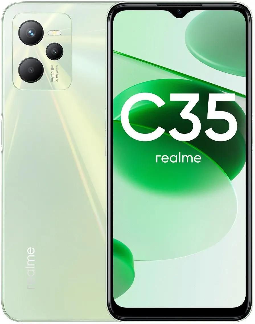 Смартфон REALME C35 4/128Gb, RMX3511, зеленый – купить в Ситилинк | 1783105