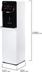 Кулер SONNEN FSI-01M, напольный, электронный, сенсор, белый/черный
