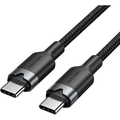 Кабель VENTION TRDBH, USB Type-C (m) (прямой) — USB Type-C (m) (прямой), круглое, 2м, черный