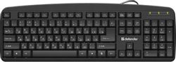 Клавиатура Defender Office HB-910, проводная, мембранная, черный