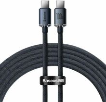 Изображение товара Кабель BASEUS Crystal Shine, USB Type-C (m) - USB Type-C (m), 2м, черный Изображение товара Кабель BASEUS Crystal Shine, USB Type-C (m) - USB Type-C (m), 2м, черный