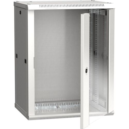 Шкаф коммутационный ITK Linea W LWR3-15U64-GF настенный, стеклянная передняя дверь, 15U, 600x770x450 мм