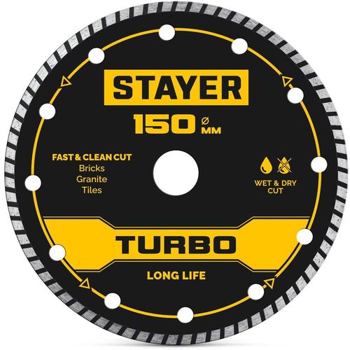 Алмазный диск Stayer 3662-150_z02, по бетону, кирпичу