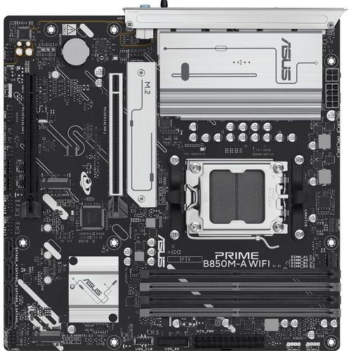 Материнская плата ASUS PRIME B850M-A WIFI, Socket AM5, AMD B850, mATX, Ret