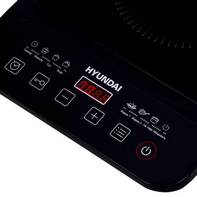 Настольная плита индукционная Hyundai HYC-0106, стеклокерамика, черный ...