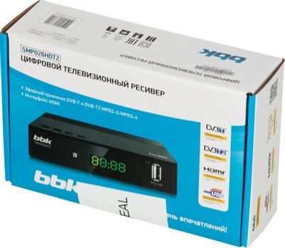 Ресивер DVB-T2 BBK SMP026HDT2, черный – купить в Ситилинк | 1435619