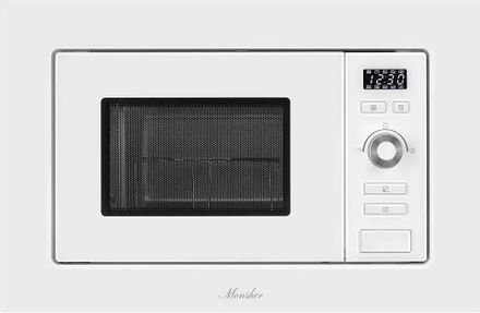 Встраиваемая микроволновая печь MONSHER High-Tech MMH 201 W, 20л, 1250Вт, белый [76071]