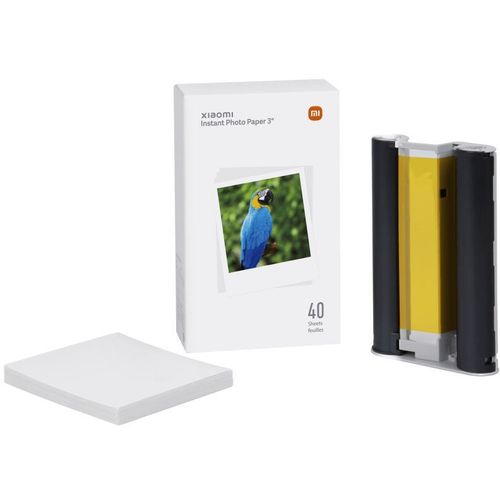 Фотобумага Xiaomi Instant Photo Paper 3″, A7, для термической печати, 40л, 273г/м2, белый, фактура гладкая, покрытие…