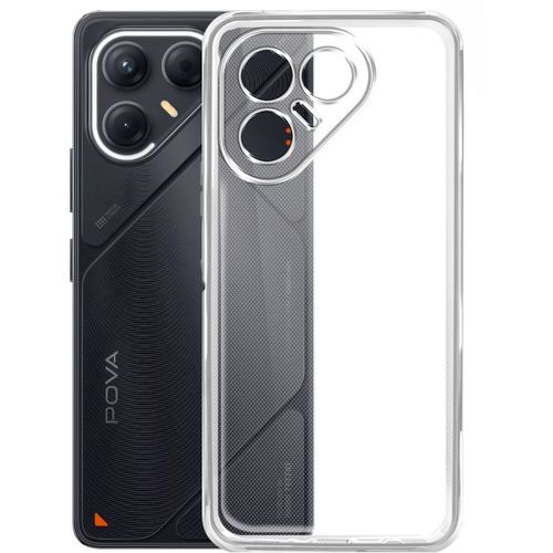 Чехол (клип-кейс) BORASCO Silicone Case, для Tecno Pova 7 5G, прозрачный [75794]