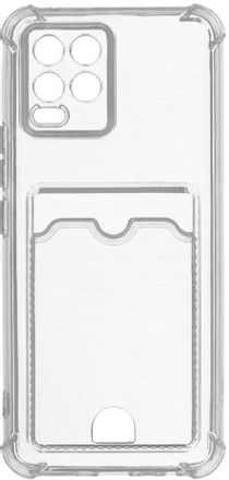 Чехол (клип-кейс) ZIBELINO Silicone Card Holder, для Realme 8, прозрачный [zsch-rlm-8-cam-trn]