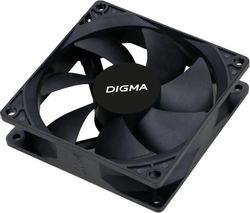 Вентилятор Digma DFAN-90 90мм, 3-pin, от БП:4-pin (Molex), черный