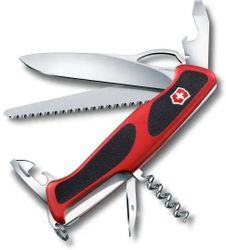 Складной нож Victorinox RangerGrip 79, функций: 12, 130мм, красный / черный