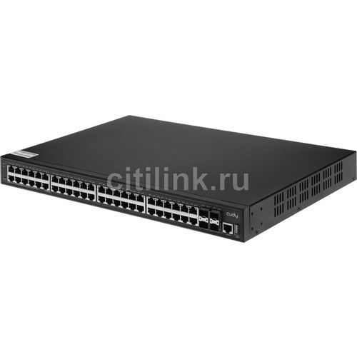 Коммутатор CUDY GS5048S4, управляемый, 48 RJ-45, 10/100/1000/10000 Мбит/с