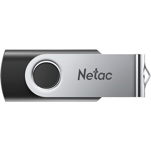 Флешка USB NETAC U505 16ГБ, USB3.0, черный и серебристый [nt03u505n-016g-32bk]