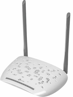 Wi-Fi роутер TP-LINK TD-W8961N,  N300,  ADSL2+,  белый