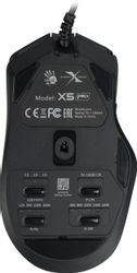 Мышь проводная A4TECH Bloody X5 Pro, USB, черный