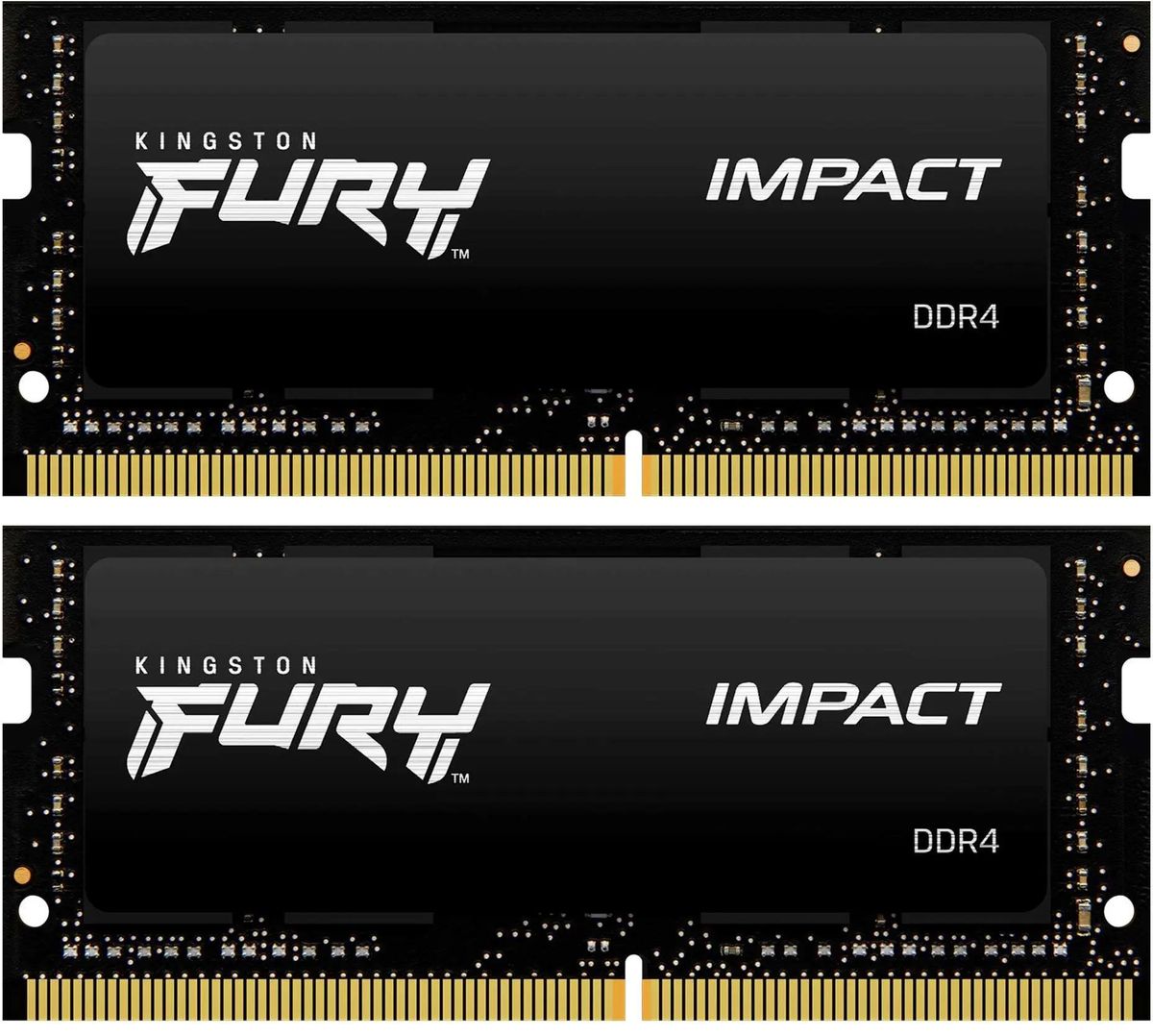 Оперативная память Kingston Fury Impact KF426S15IB1K2/32 DDR4 - 2x 16ГБ  2666МГц, для ноутбуков (SO-DIMM), Ret – купить в Ситилинк | 2009251