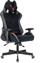 Изображение товара Кресло игровое A4TECH Bloody GC-580, искусственная замша, до 150кг, топ-ган люкс, регулируемые 2D подлокотники,  черный/серый