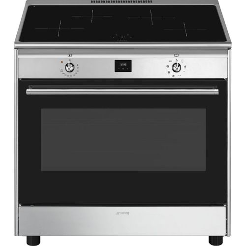 Электрическая плита SMEG CG90CIXT, закаленное стекло, нержавеющая сталь