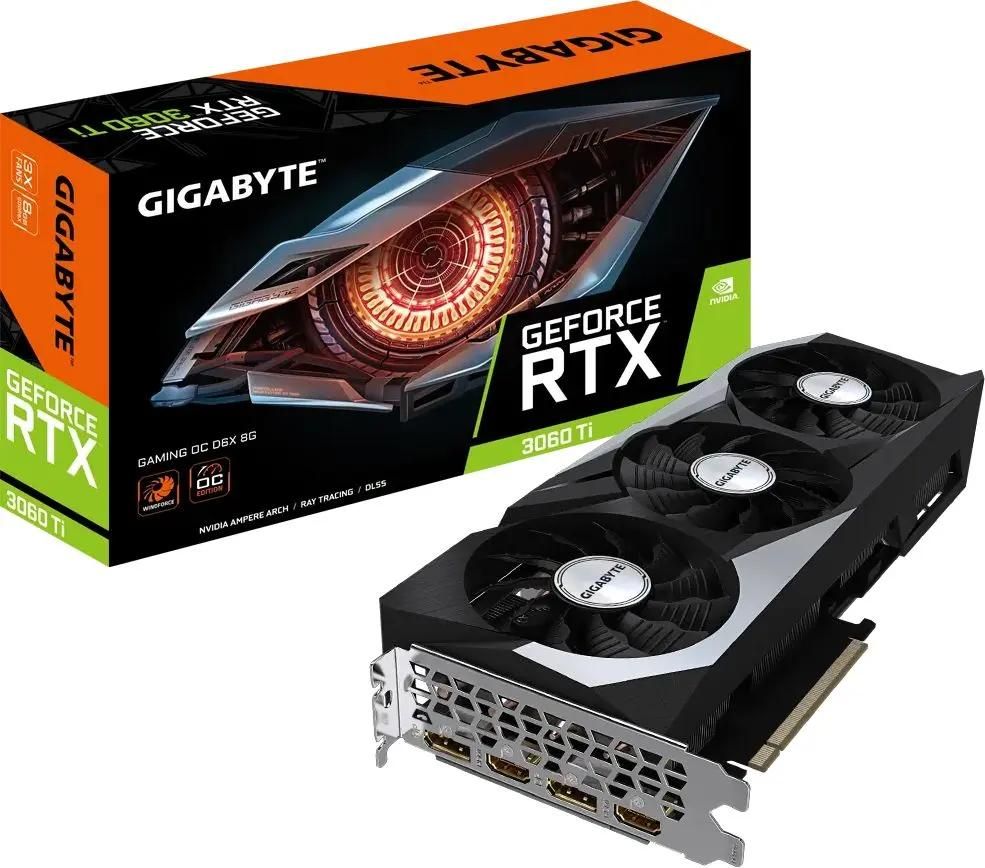 Видеокарта GIGABYTE NVIDIA GeForce RTX 3060Ti GV-N306TXGAMING OC-8GD 8ГБ  Gaming, GDDR6X, OC, Ret – купить в Ситилинк | 1879602