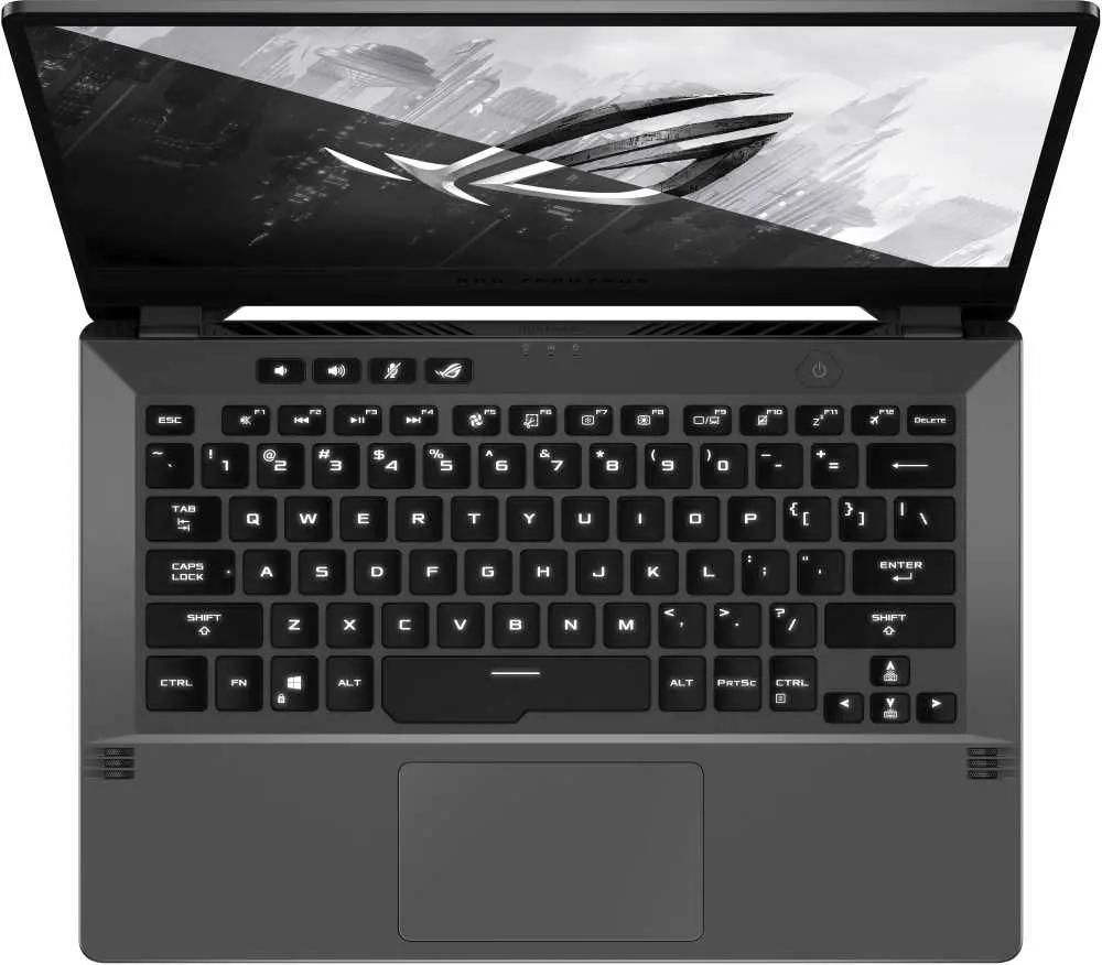 Ноутбук игровой ASUS ROG Zephyrus G14 GA401QC-K2143T 90NR05T6-M02310, 14,  AMD Ryzen 7 5800HS 2.8ГГц, 8-ядерный, 16ГБ DDR4, 512ГБ SSD, NVIDIA GeForce  RTX 3050 для ноутбуков - 4 ГБ, Windows 10 Home, серый –
